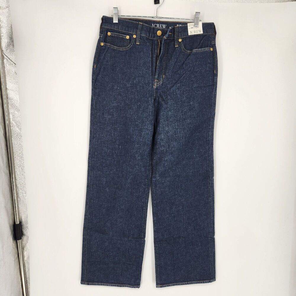 J. Crew Women's 28T Resin Rinse Slim Wide Jeans NWT
